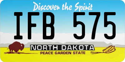 ND license plate IFB575
