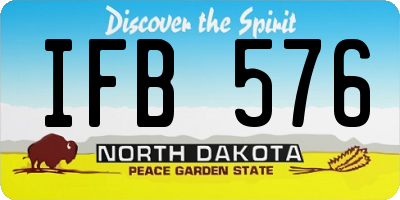 ND license plate IFB576
