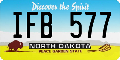 ND license plate IFB577