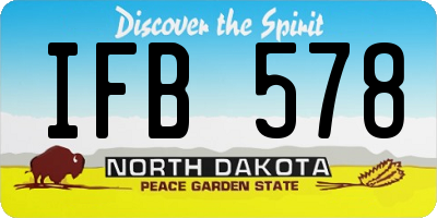 ND license plate IFB578
