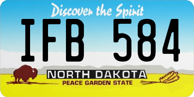 ND license plate IFB584