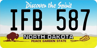 ND license plate IFB587