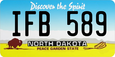 ND license plate IFB589