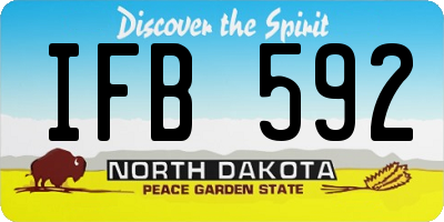 ND license plate IFB592