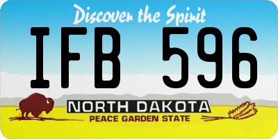 ND license plate IFB596