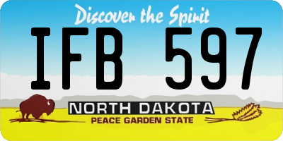 ND license plate IFB597