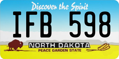 ND license plate IFB598