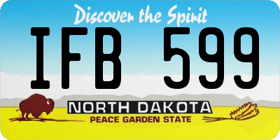 ND license plate IFB599
