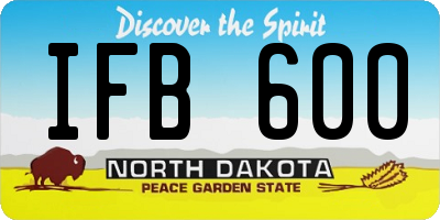 ND license plate IFB600