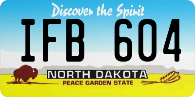ND license plate IFB604