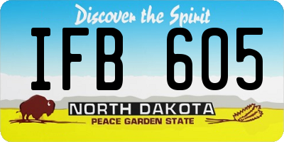 ND license plate IFB605
