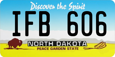 ND license plate IFB606