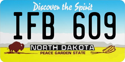 ND license plate IFB609