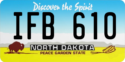 ND license plate IFB610