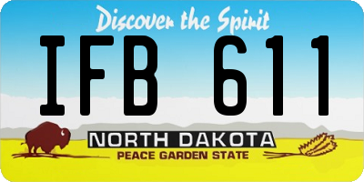 ND license plate IFB611
