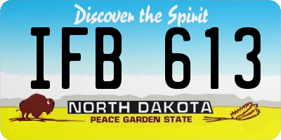 ND license plate IFB613