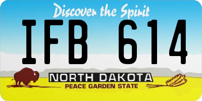 ND license plate IFB614