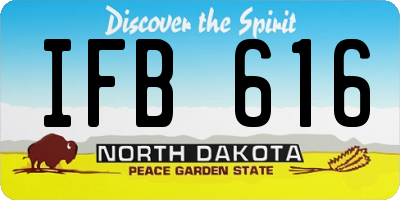 ND license plate IFB616