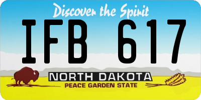 ND license plate IFB617