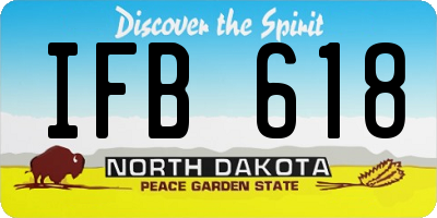 ND license plate IFB618