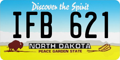 ND license plate IFB621