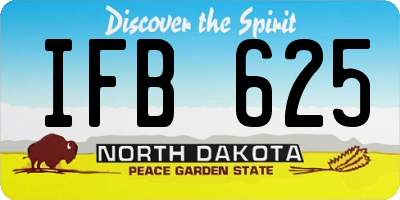 ND license plate IFB625