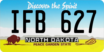 ND license plate IFB627