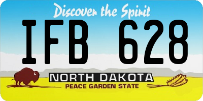 ND license plate IFB628