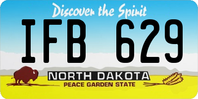 ND license plate IFB629