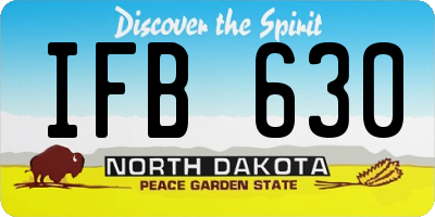 ND license plate IFB630