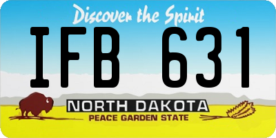 ND license plate IFB631