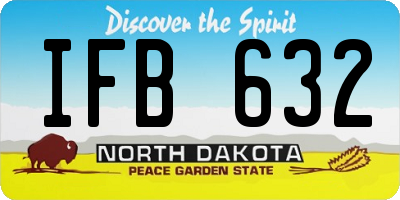 ND license plate IFB632