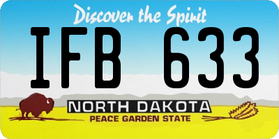 ND license plate IFB633