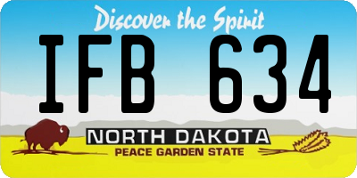 ND license plate IFB634