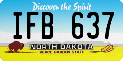 ND license plate IFB637