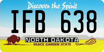 ND license plate IFB638