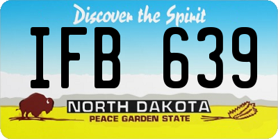 ND license plate IFB639