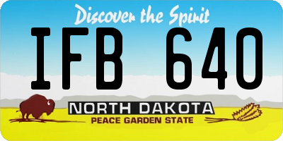 ND license plate IFB640