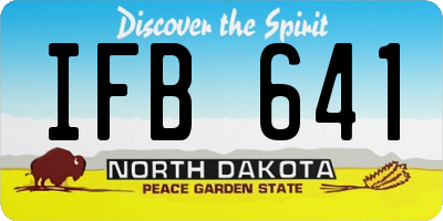 ND license plate IFB641