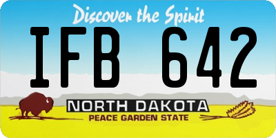 ND license plate IFB642