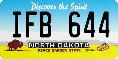 ND license plate IFB644