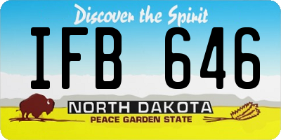 ND license plate IFB646
