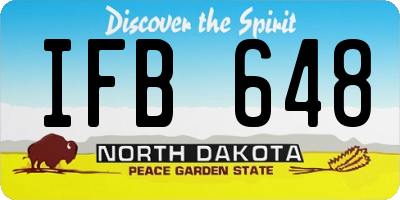 ND license plate IFB648