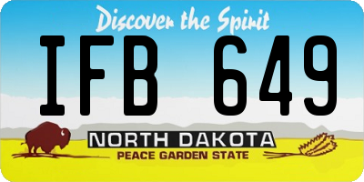 ND license plate IFB649