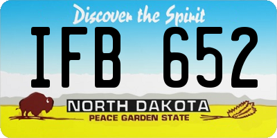 ND license plate IFB652
