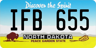 ND license plate IFB655
