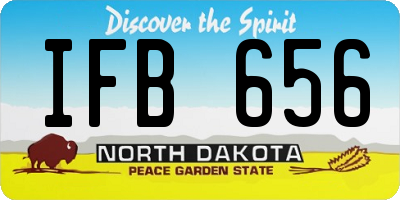 ND license plate IFB656