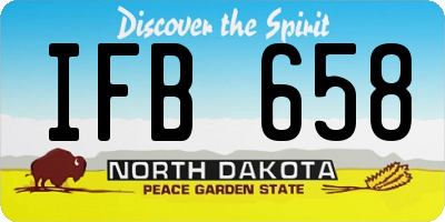 ND license plate IFB658