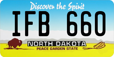 ND license plate IFB660