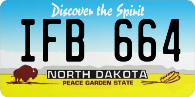 ND license plate IFB664
